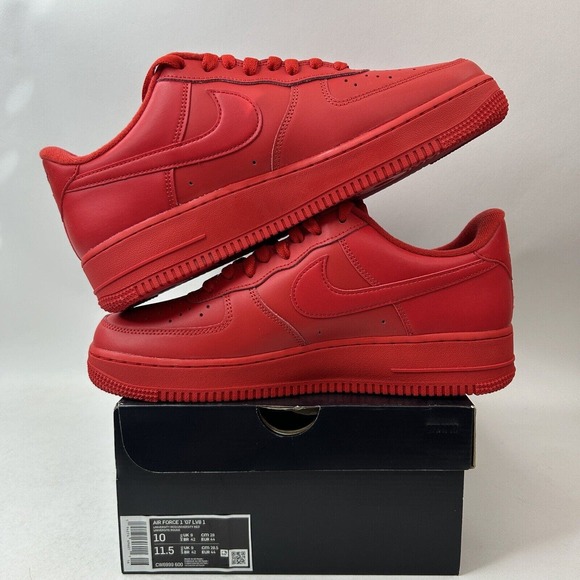 Nike Shoes Air Force 1 '07 LV8 “Triple Red” 2024 - Picture 3 of 5